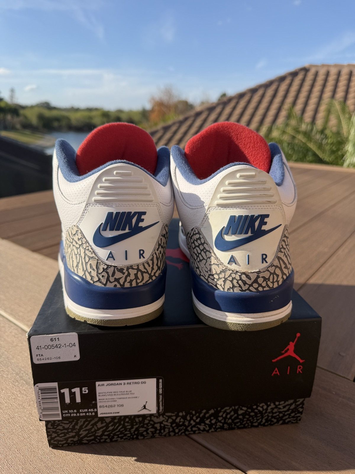 Jordan Brand Air Jordan 3 Retro True Blue 2016 Size US 11.5 / EU 44-45 - 4 Thumbnail