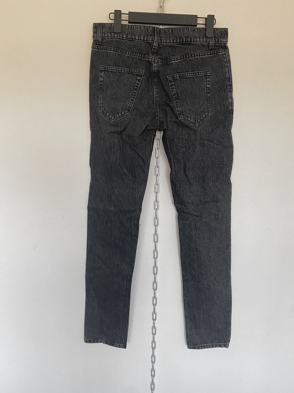 Saint Laurent Paris NWT D02 knee slit trash black acid wash pair #1 Size US 30 / EU 46 - 2 Thumbnail