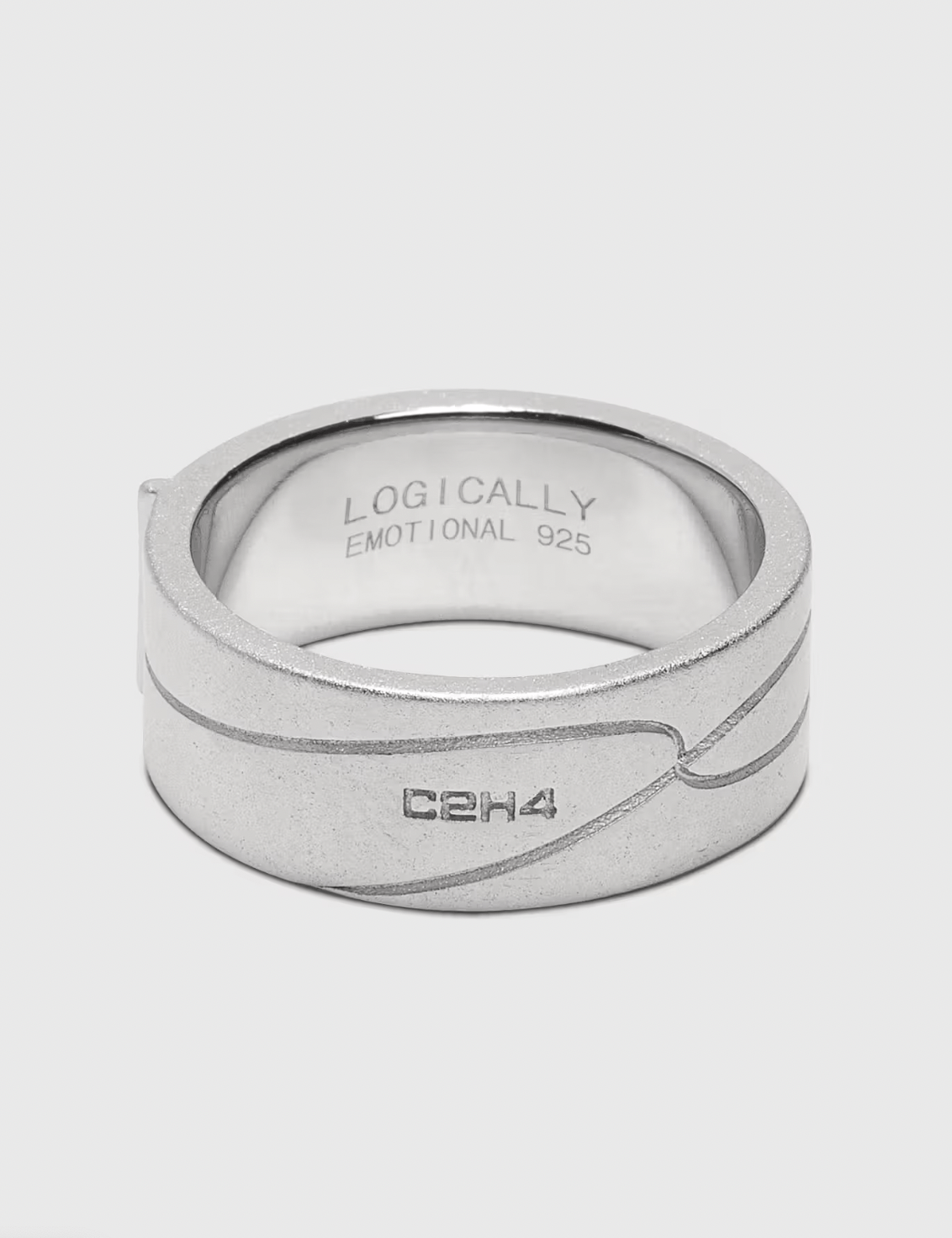 C2H4 LARGE C2H4 Streamline Logo Ring in Silver Size ONE SIZE - 1 Thumbnail