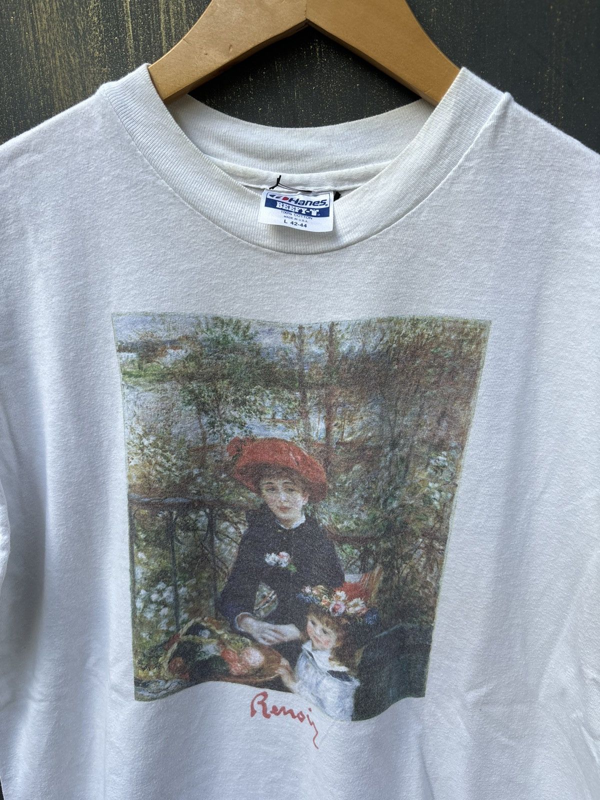 Vintage RARE! Vintage 90s Art Renoir Phototee Museum Of Art Size US L / EU 52-54 / 3 - 5 Thumbnail