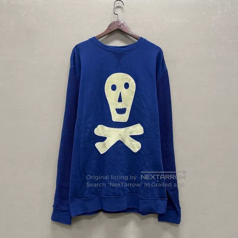 Loewe Loewe Navy Blue Skull Graphic Sweatshirt Size US L / EU 52-54 / 3 - 1 Thumbnail