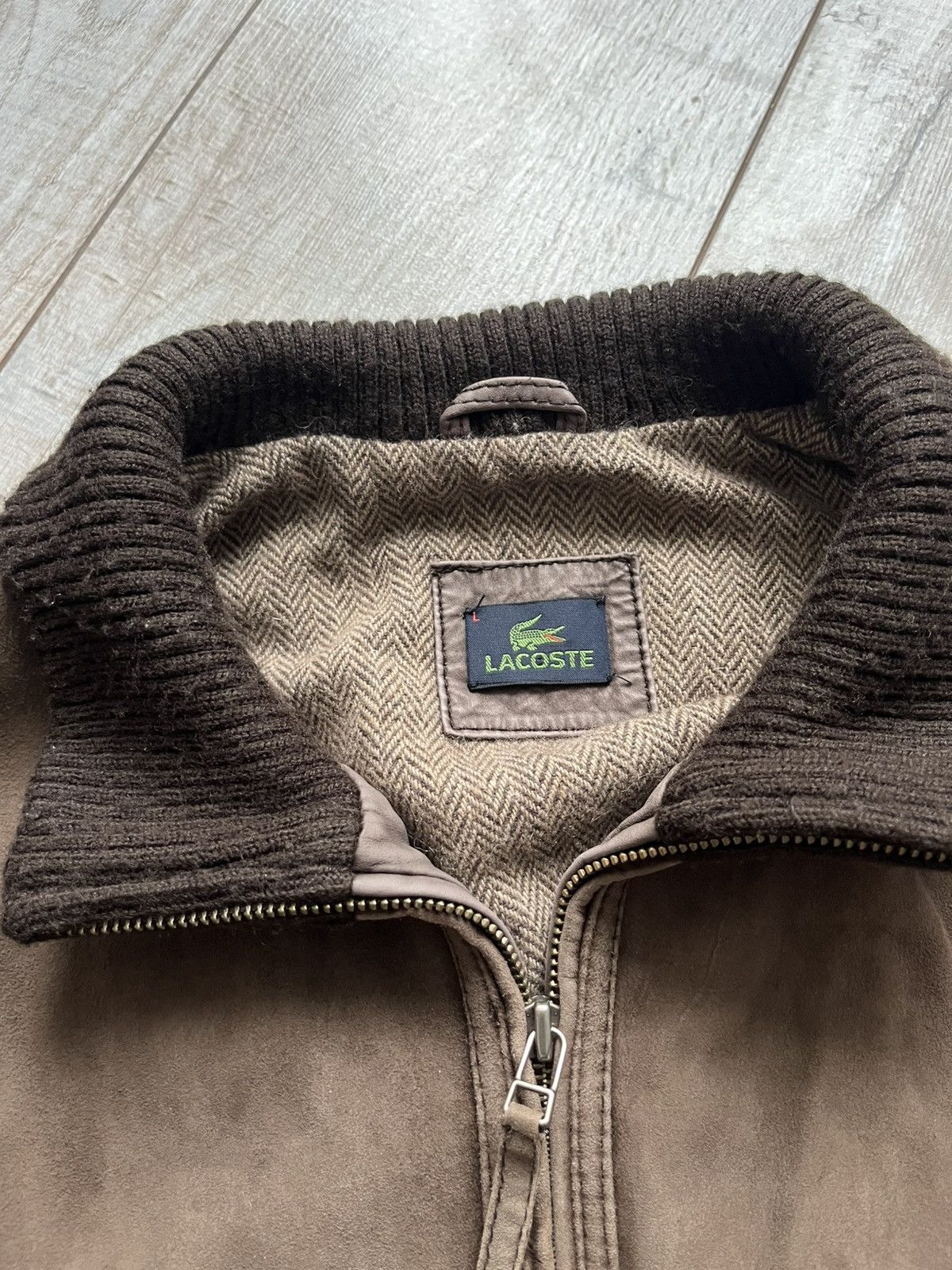 Lacoste × Vintage Vintage leather bomber jacket Lacoste Size US L / EU 52-54 / 3 - 4 Thumbnail