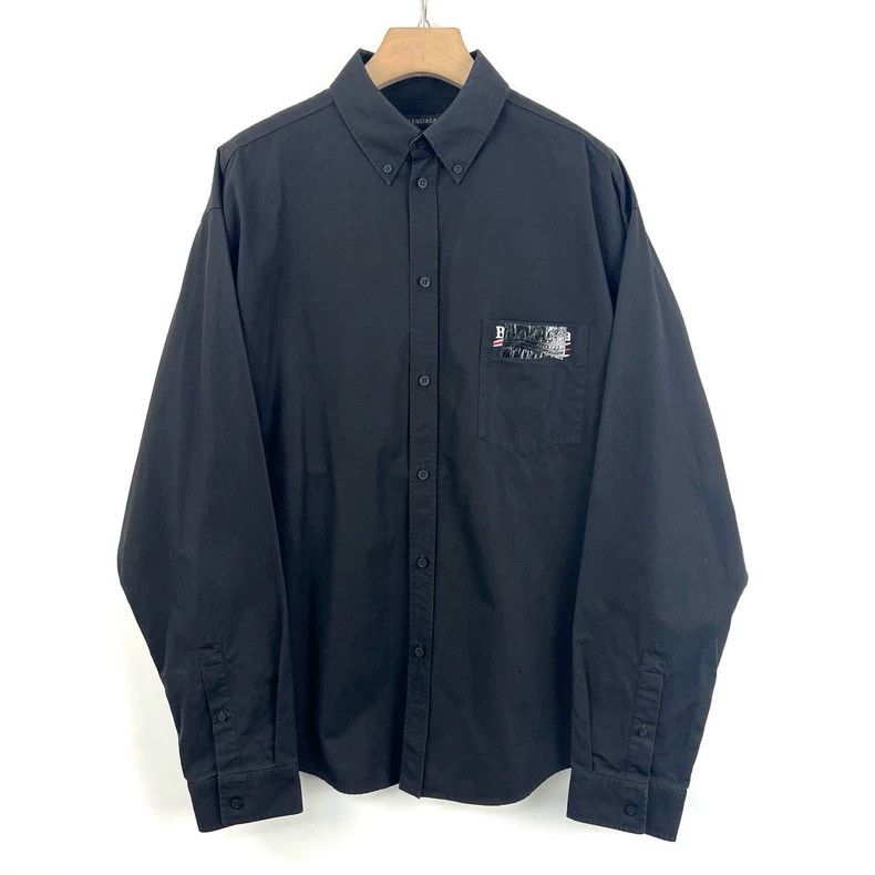 Balenciaga Balenciaga size 38 Coke embroidery vinyl covered shirt Size S / US 4 / IT 40 - 2 Thumbnail