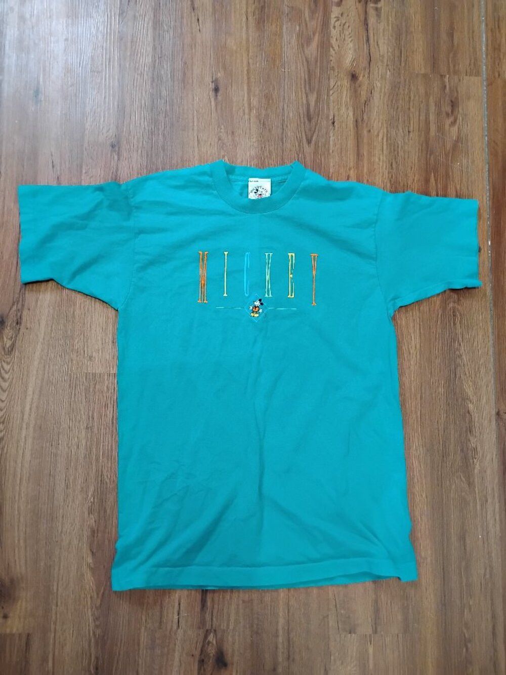 Mickey Mouse Vintage 90s Mickey Mouse Embroidered Spell Out T-Shirt Size US L / EU 52-54 / 3 - 2 Thumbnail