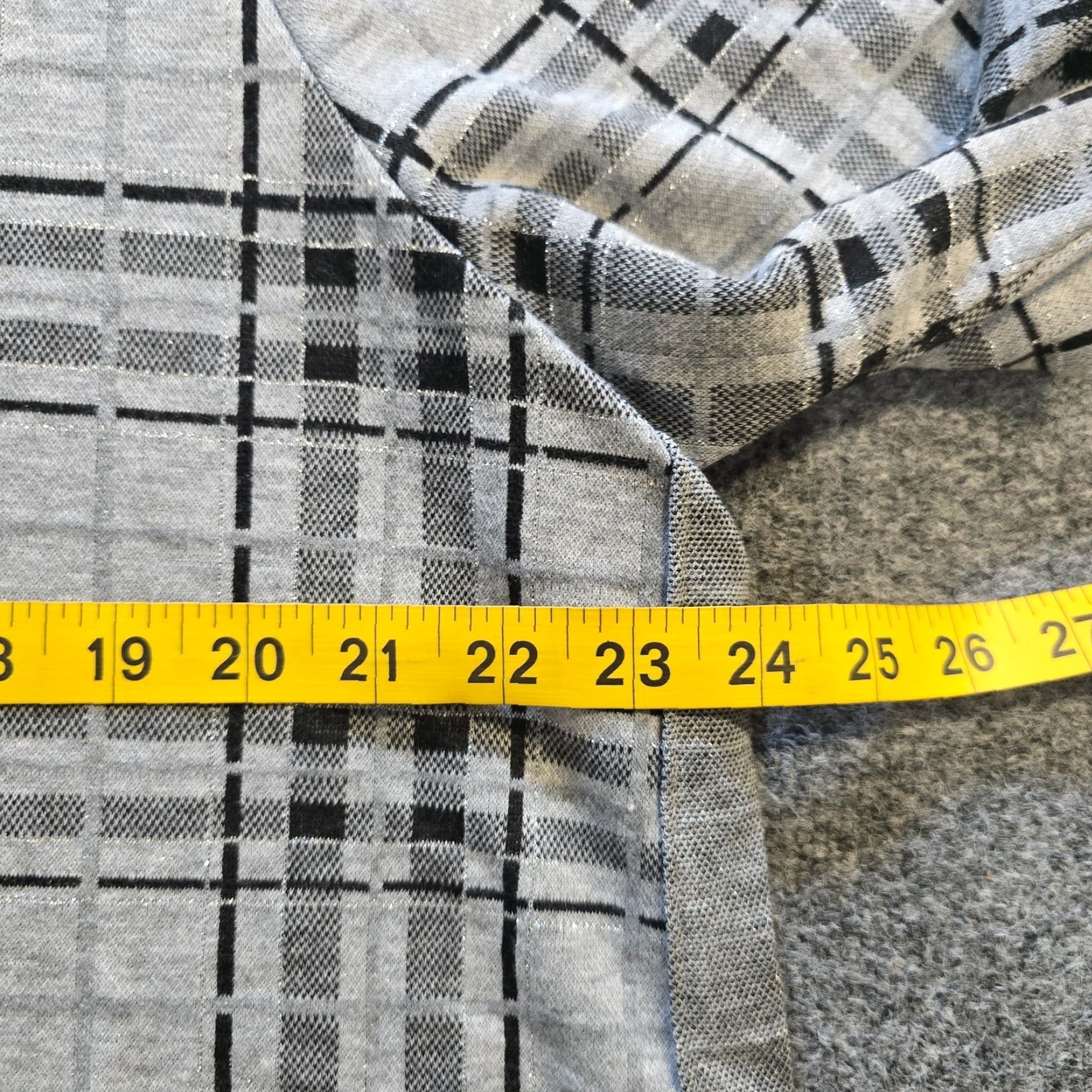 J. Jill J. Jill Top Womens XL Petite Gray Plaid Shimmer Tunic Long Sleeve Casual Career Shirt Blouse Size XL / US 12-14 / IT 48-50 - 5 Thumbnail