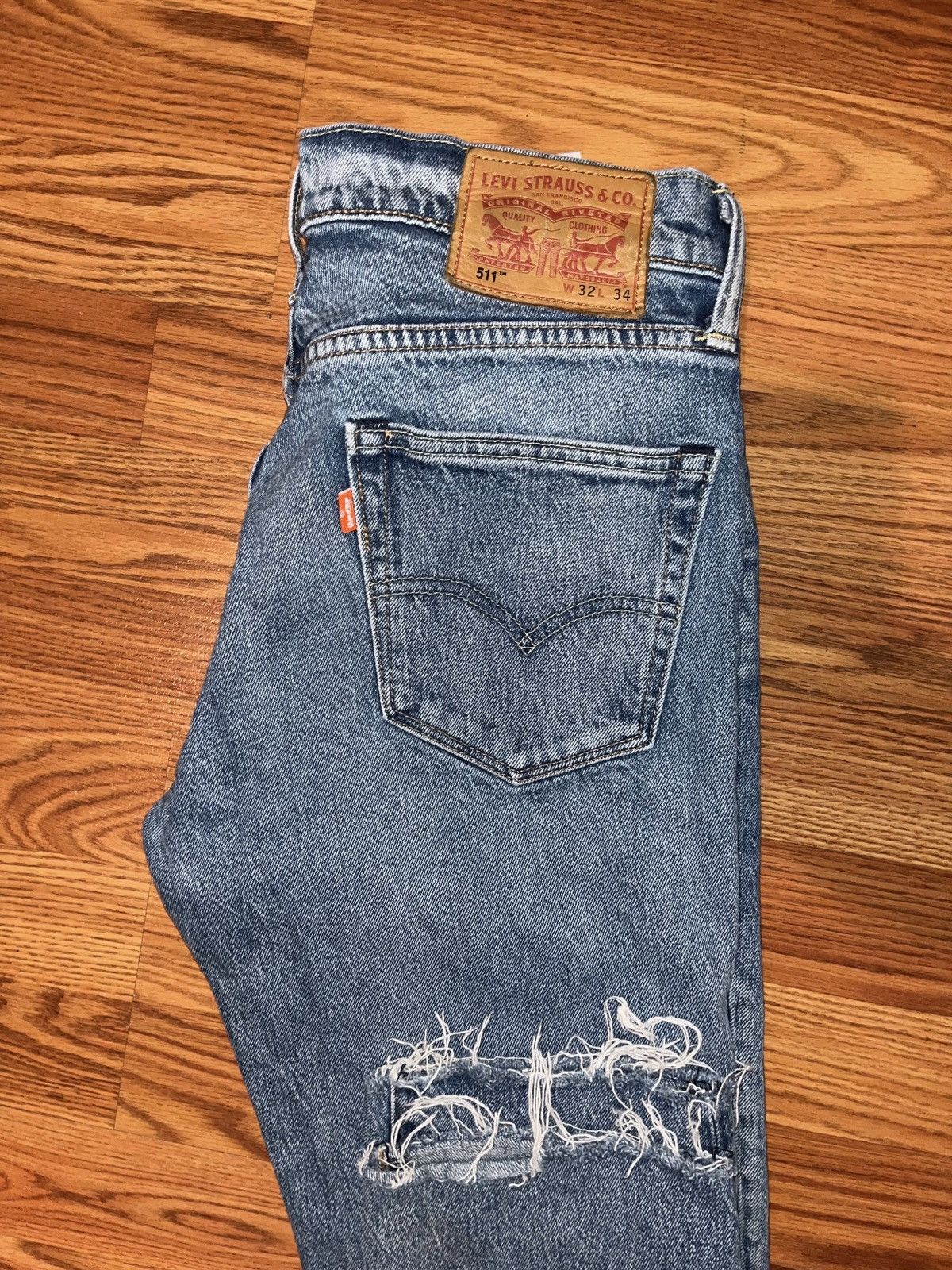 Levi's × Levi's Made & Crafted × Levi's Vintage Clothing Vtg 511 Custom Levi’s Orange Tab Denim Jeans Size US 32 / EU 48 - 1 Thumbnail