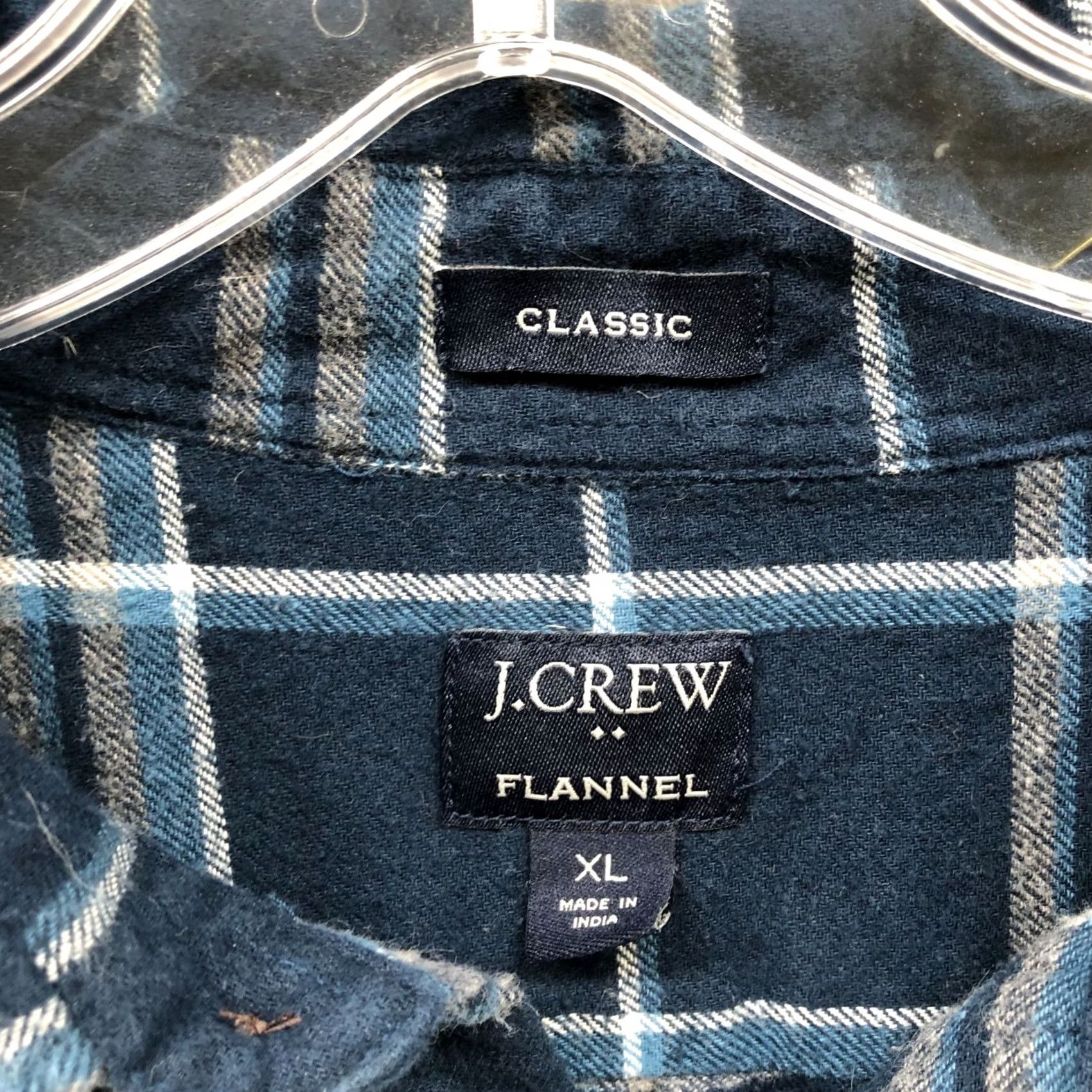 J.Crew J. Crew Classic Plaid Flannel Shirt Mens XL Blue Cotton Shirt Size US XL / EU 56 / 4 - 5 Thumbnail