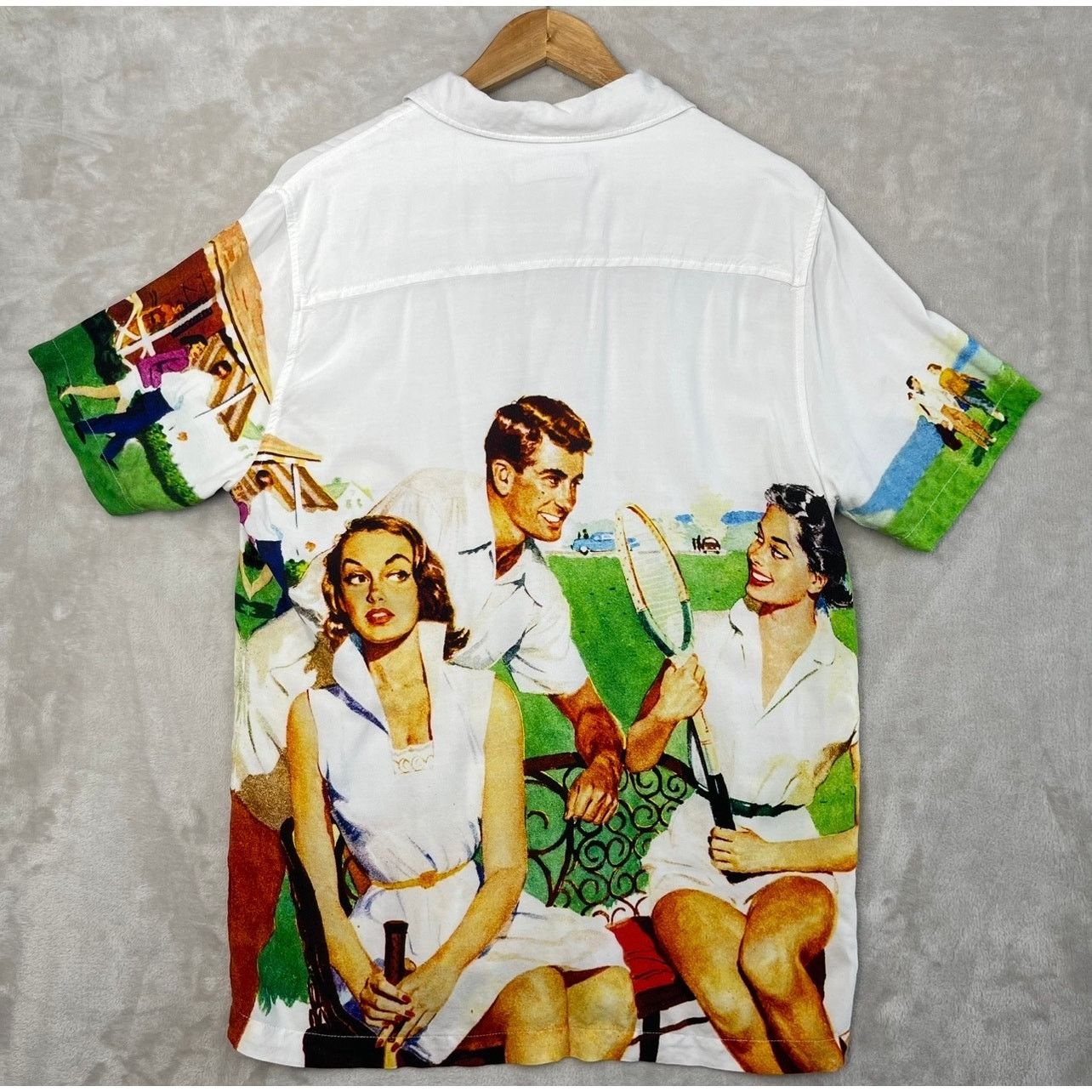 Paterson League Paterson League Montclair Tennis Club Rayon Shirt L Retro Size US L / EU 52-54 / 3 - 2 Thumbnail