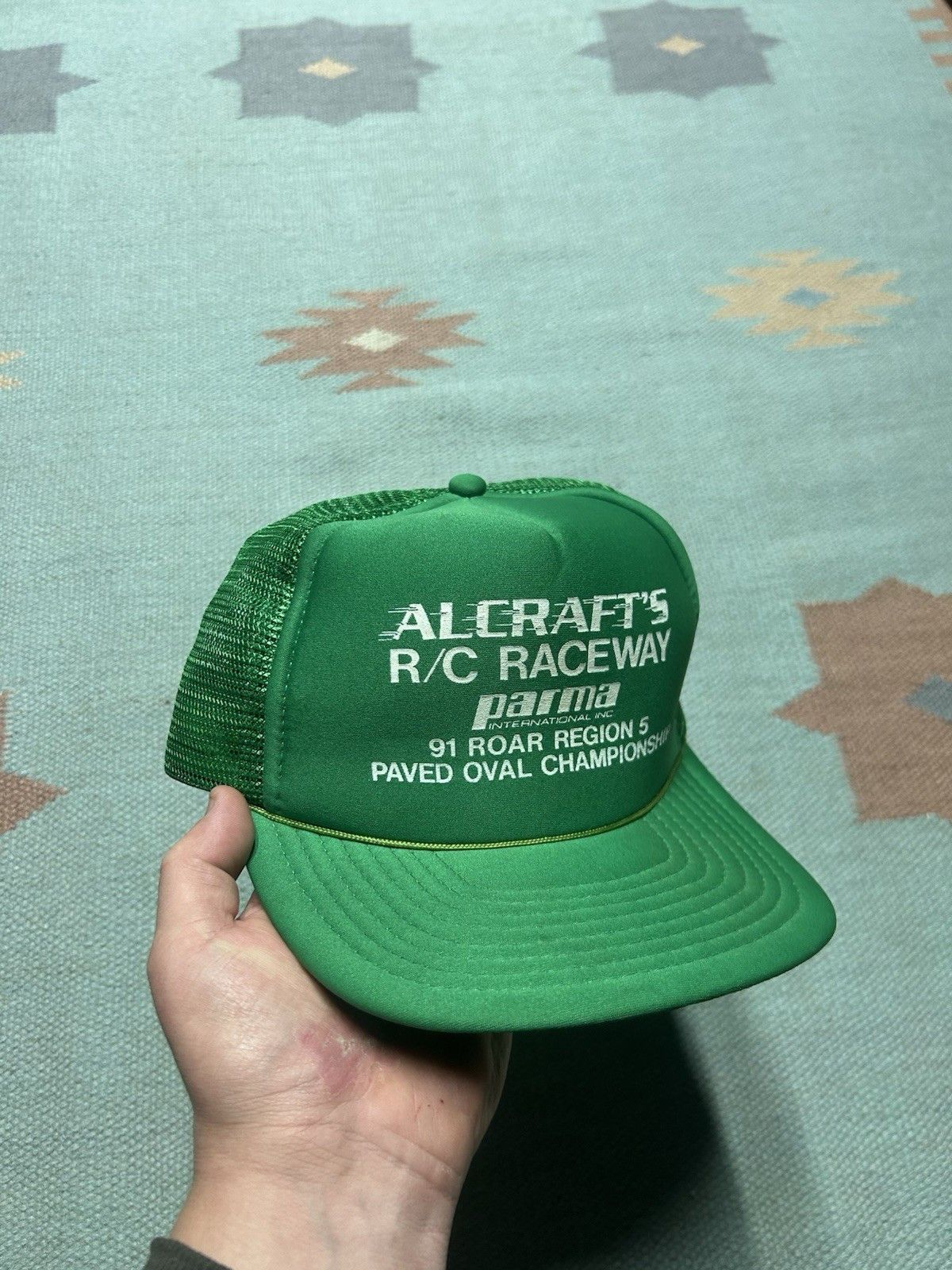 Vintage Vtg trucker hat Alcraft’s R/C raceway Parma Michigan racing Size ONE SIZE - 1 Thumbnail