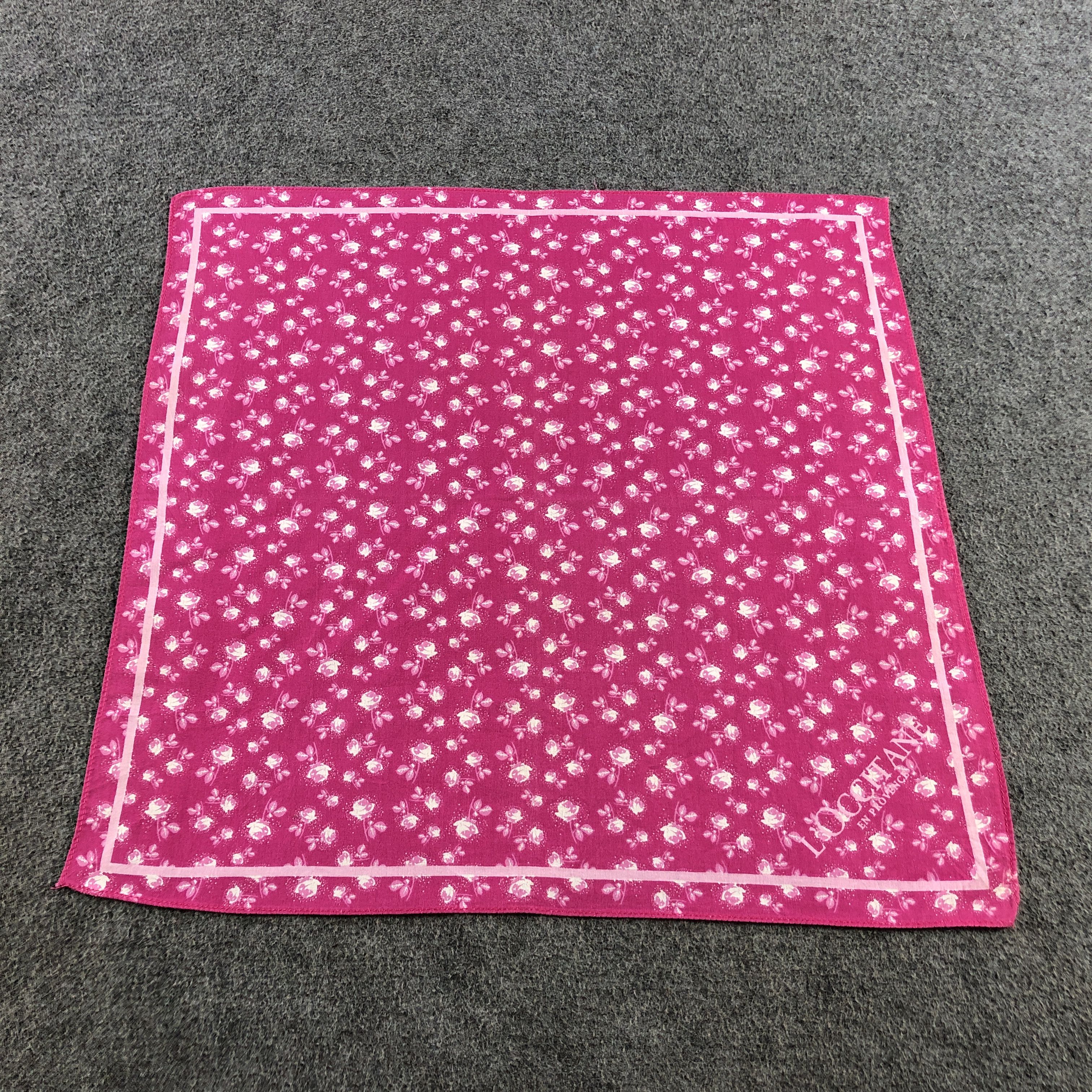 Vintage L'Occitane Floral Handkerchief Neckerchief Bandana H2443 Size ONE SIZE - 2 Thumbnail