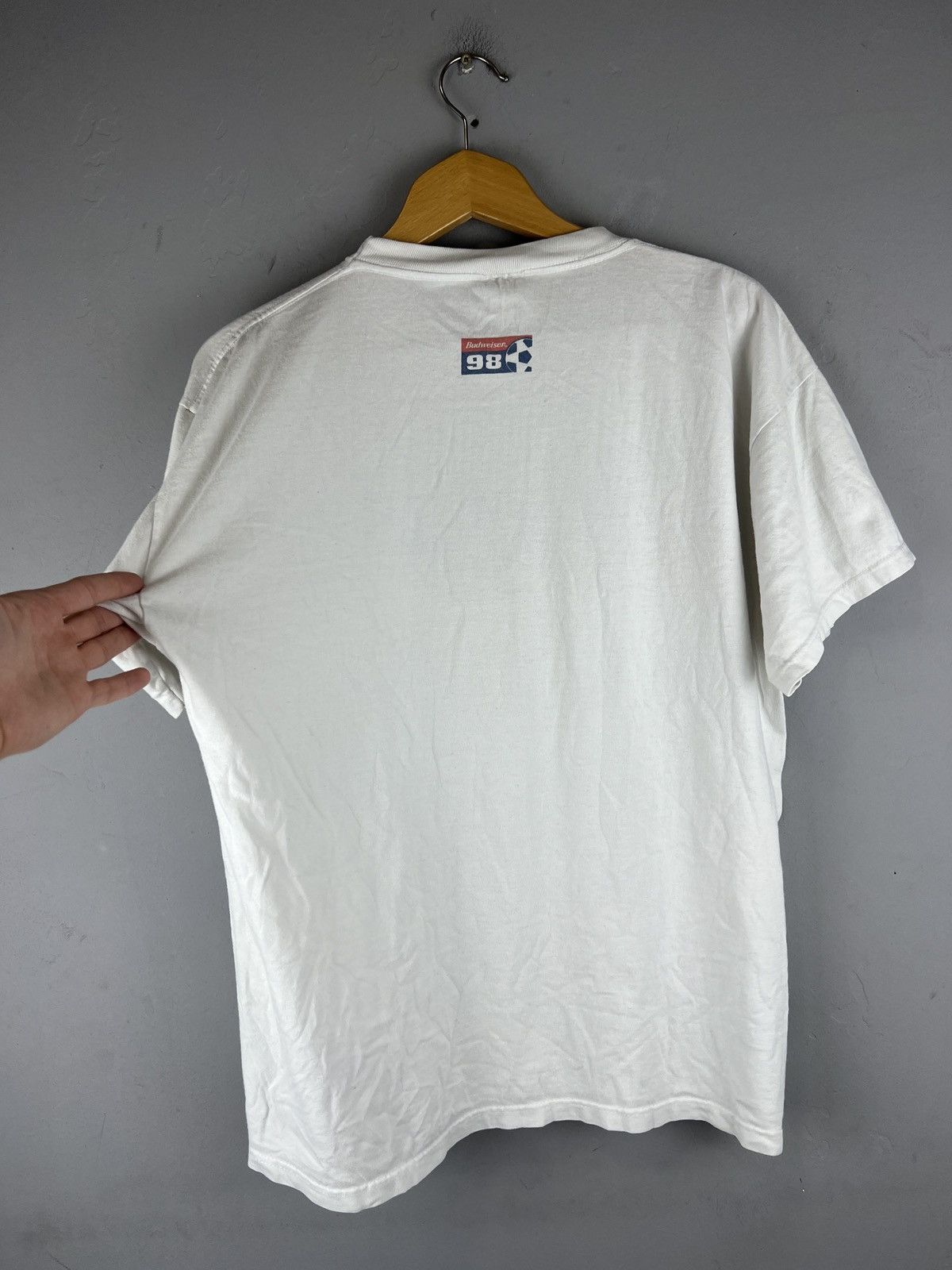 Other Vintage 98s Budweiser Racing Football Tee White XL Size US XL / EU 56 / 4 - 3 Thumbnail