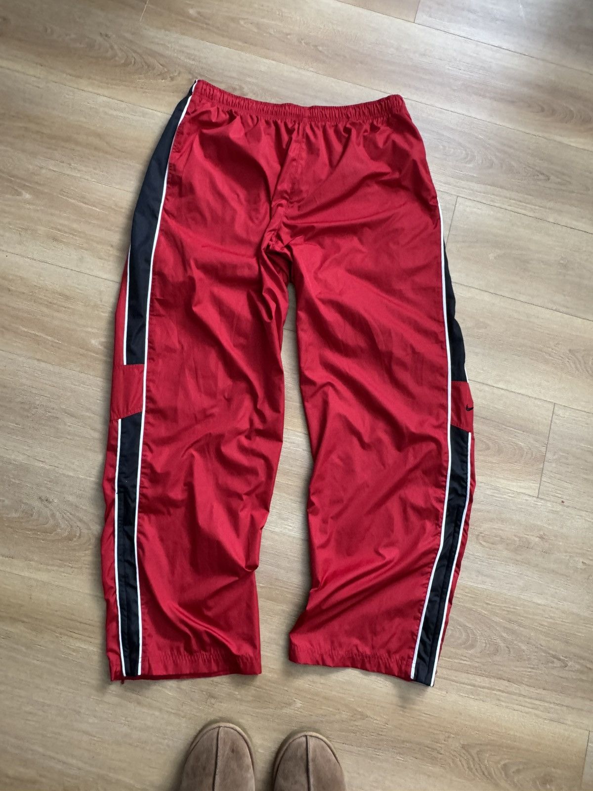 Nike Vintage Baggy Fit Nike Drill Nylon Track Pants Size US 34 / EU 50 - 2 Thumbnail