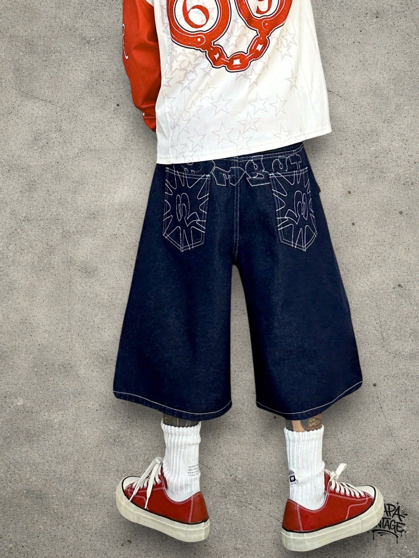 Japanese Brand Skate jeans jorts Size US 32 / EU 48 - 4 Thumbnail