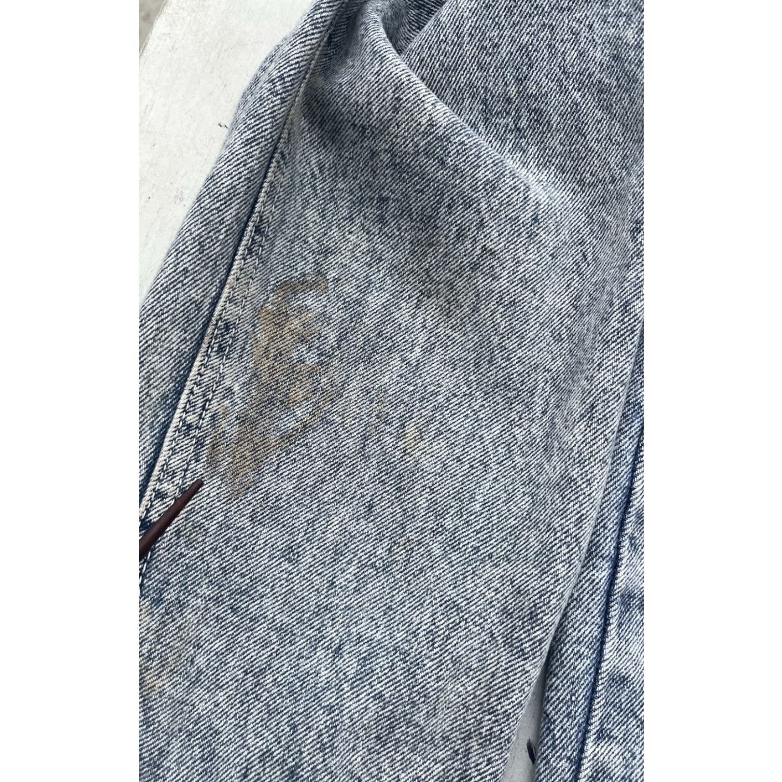 Denime Women's Bon Bon Jacket Denim 14 Blue 80s Retro Whimisgoth Vintage Jacket Bon Bon Denim Solid Blue Rock 80s Mens? Women? Size XL / US 12-14 / IT 48-50 - 4 Thumbnail