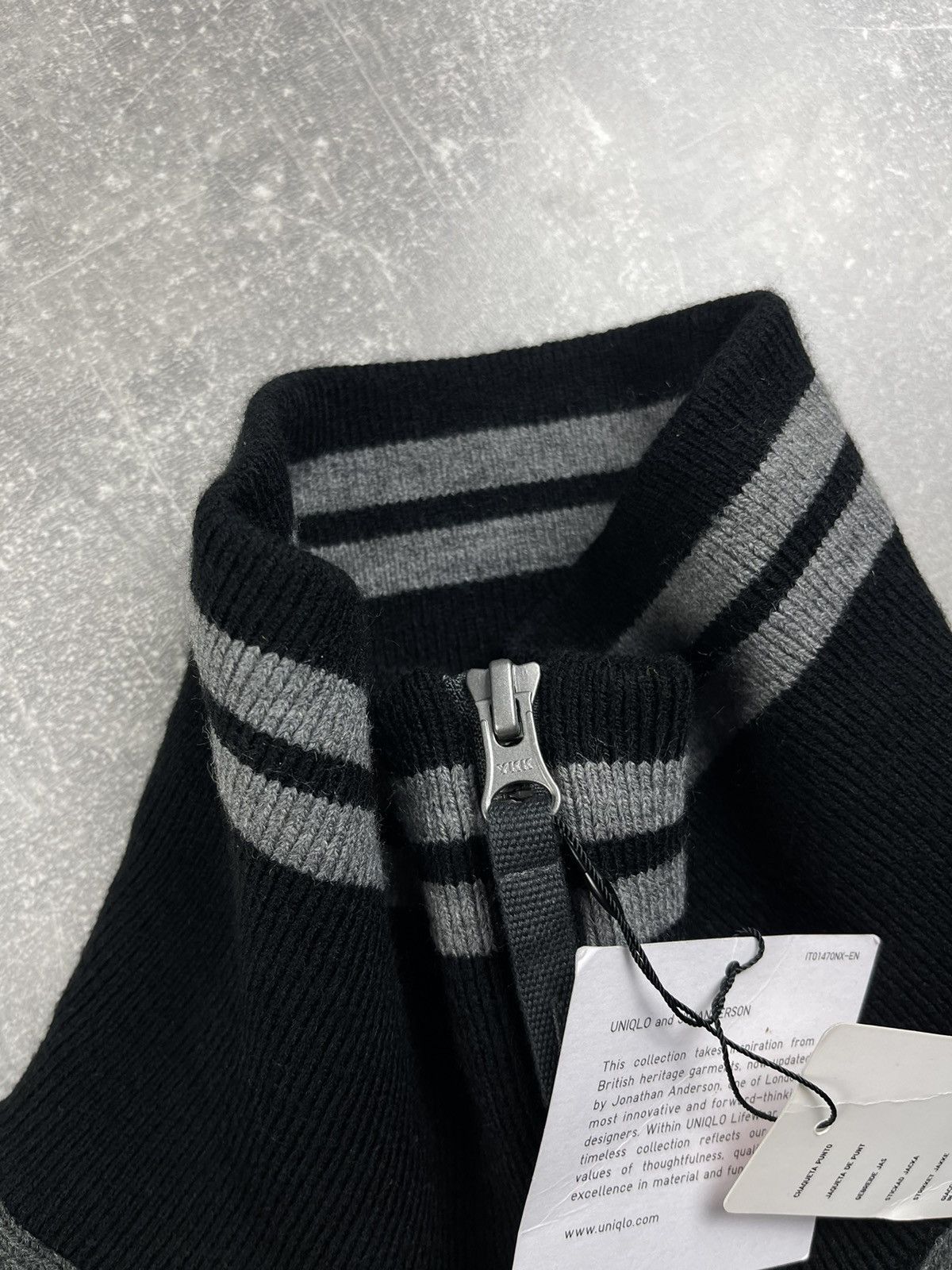 JW Anderson × Uniqlo Uniqlo x JW Anderson Half Zip Knit Sweater Gray Black Size US XL / EU 56 / 4 - 8 Thumbnail