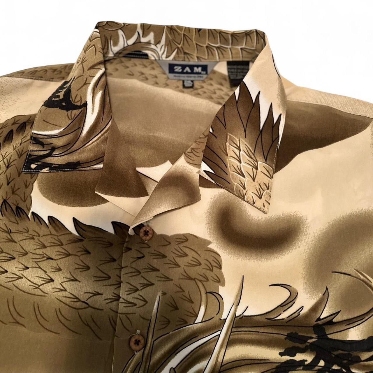 Other ZAM Dragon Print Satin Button-Up Shirt (Size 2XL) Size US XXL / EU 58 / 5 - 4 Thumbnail