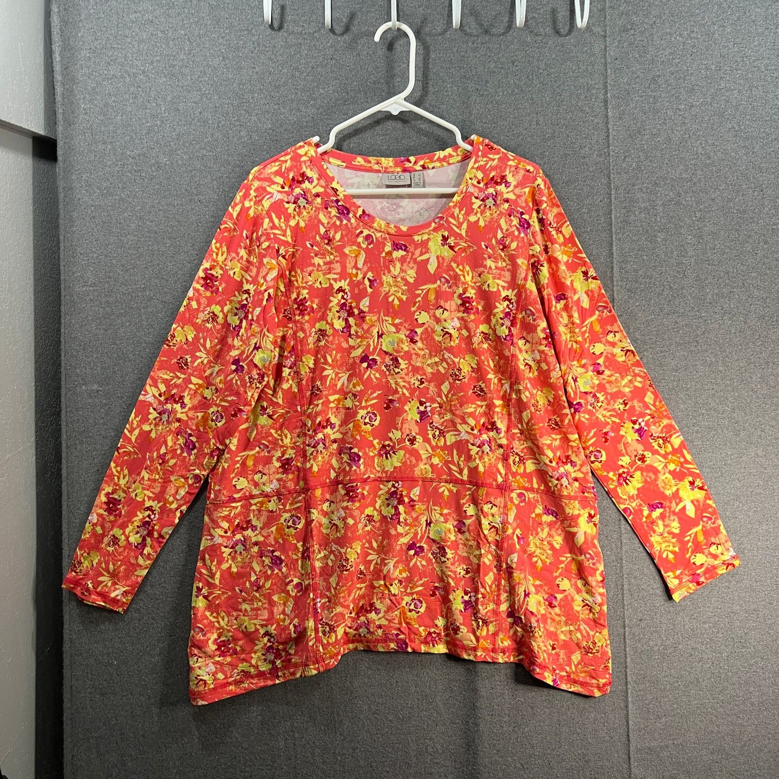 Other LOGO by Lori Goldstein Printed Rayon Top Size L / US 10 / IT 46 - 1 Thumbnail