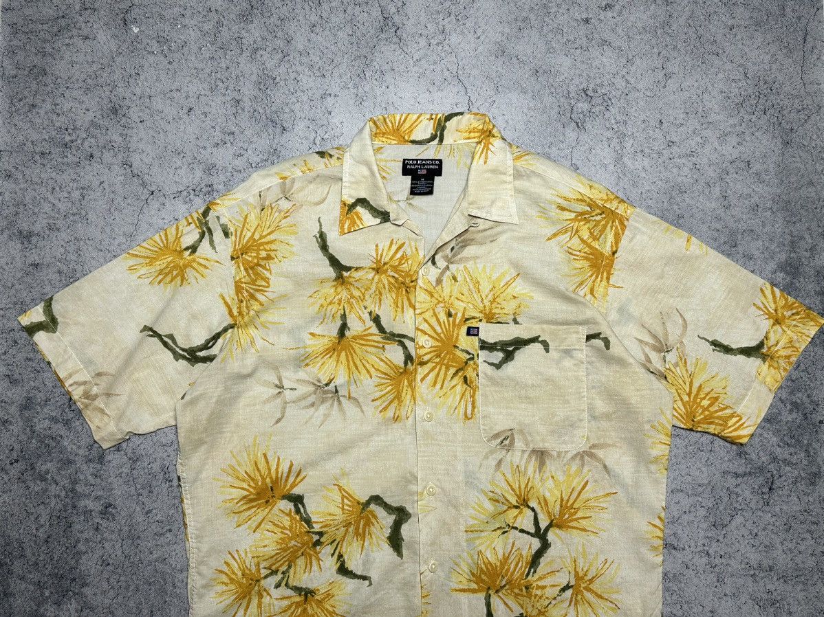 Polo Ralph Lauren Vintage Polo Jeans Co Ralph Lauren Pine Trees Hawaiian Shirt Size US M / EU 48-50 / 2 - 2 Thumbnail
