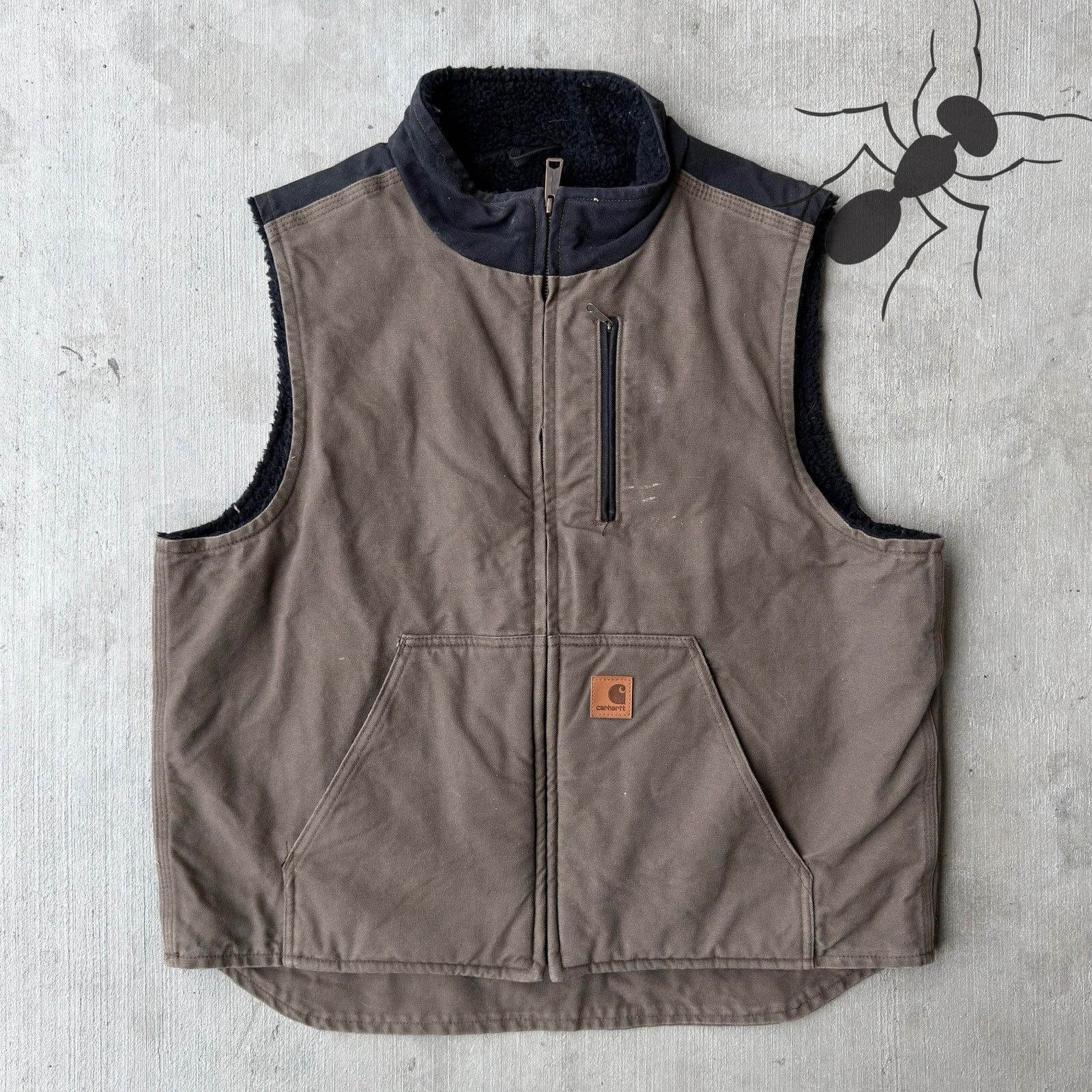 Carhartt × Vintage Carhartt V33 green work wear vest Size US L / EU 52-54 / 3 - 1 Thumbnail
