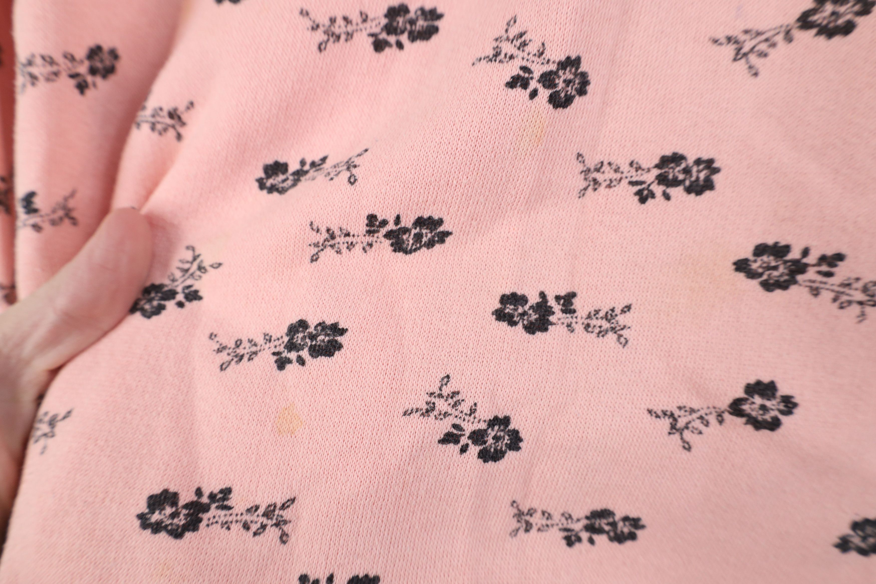 Vintage Vintage 90s Streetwear Flower Henley Sweatshirt Pink Size L / US 10 / IT 46 - 8 Thumbnail