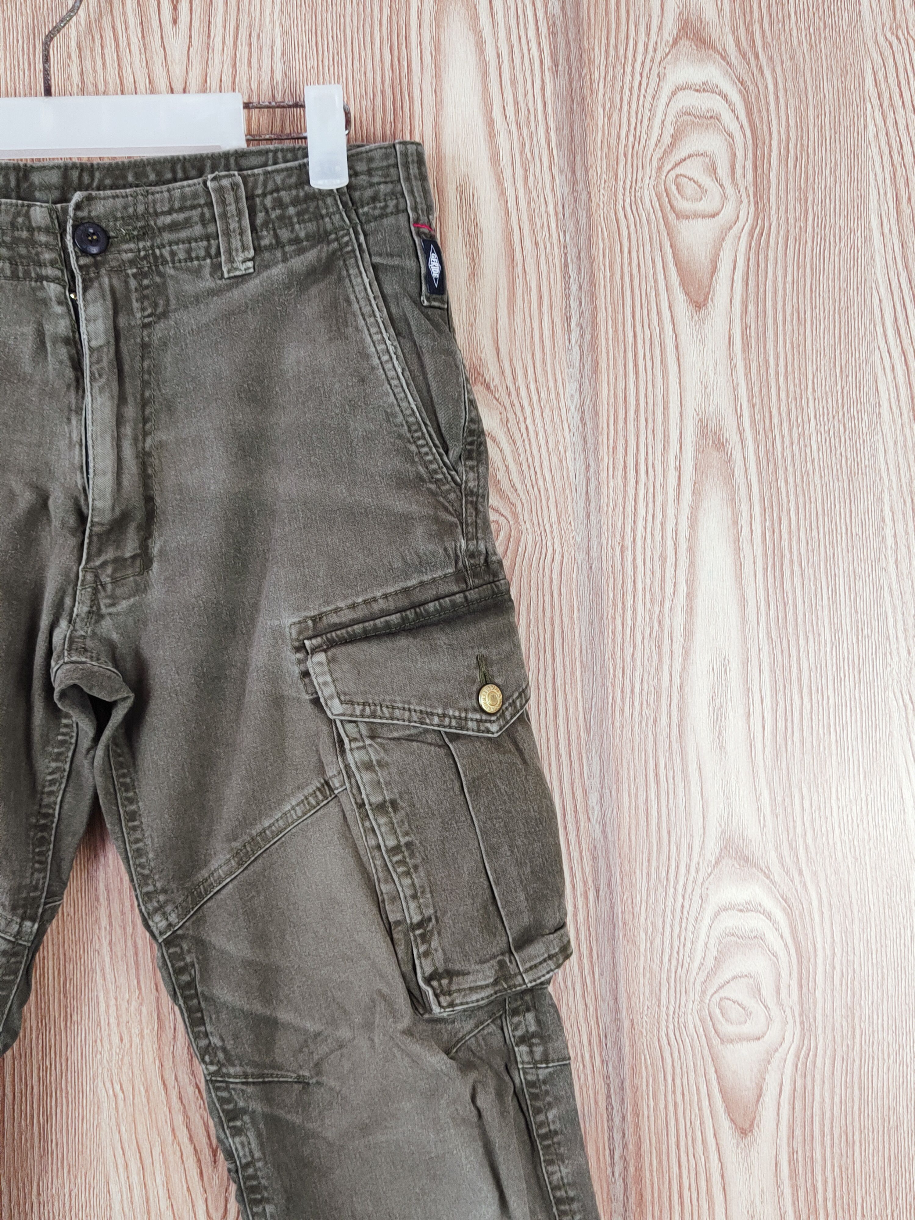 Japanese Brand Geride Olive Multipocket Tactical Cargo Pants #W902 Size US 31 - 5 Thumbnail