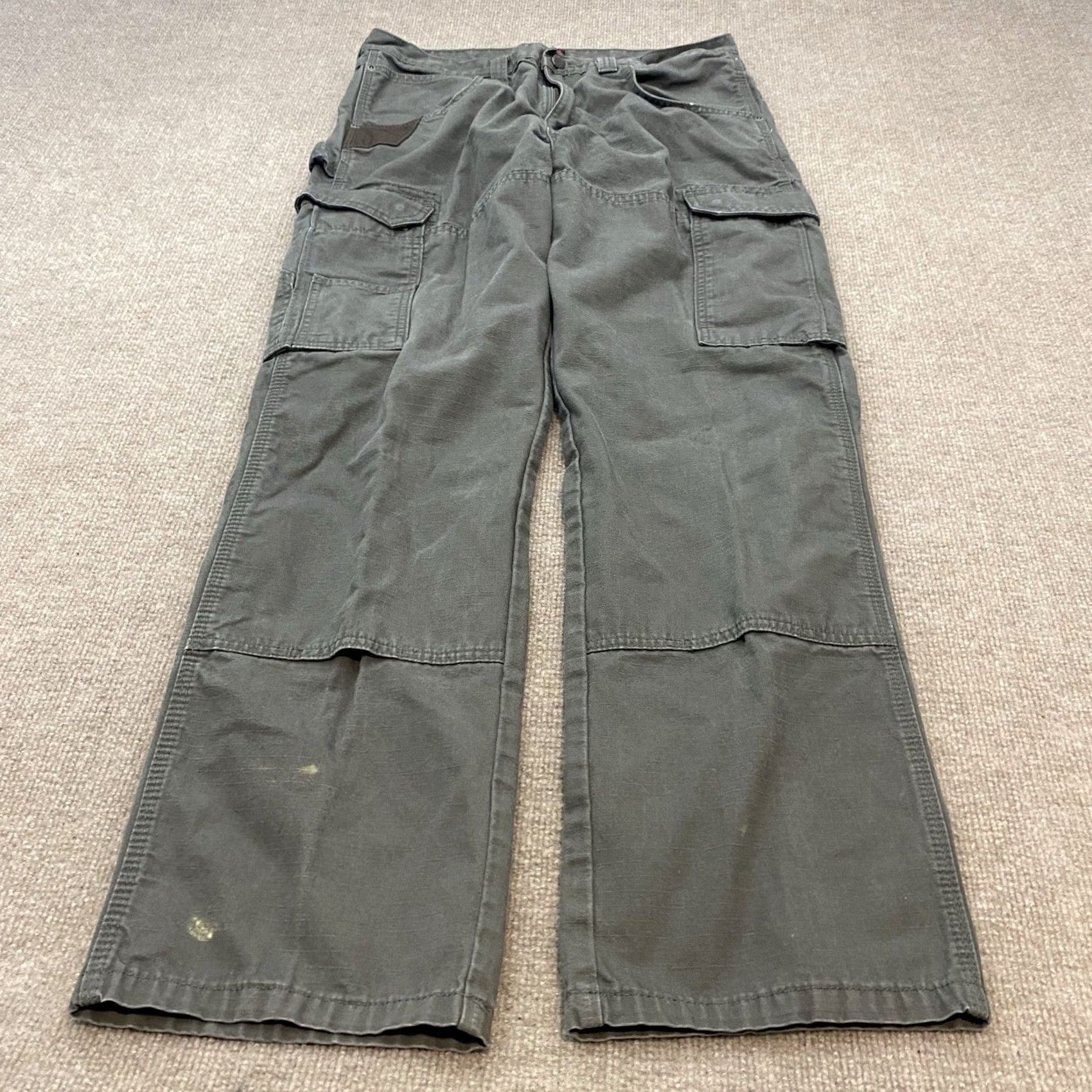 Wrangler Wrangler Workwear Pants Mens 32x32 Gray Cargo Double Knee Grunge Distressed Y2K Cargo Pants Mens Gray Wrangler RIGGS Workwear Size US 32 / EU 48 - 3 Thumbnail