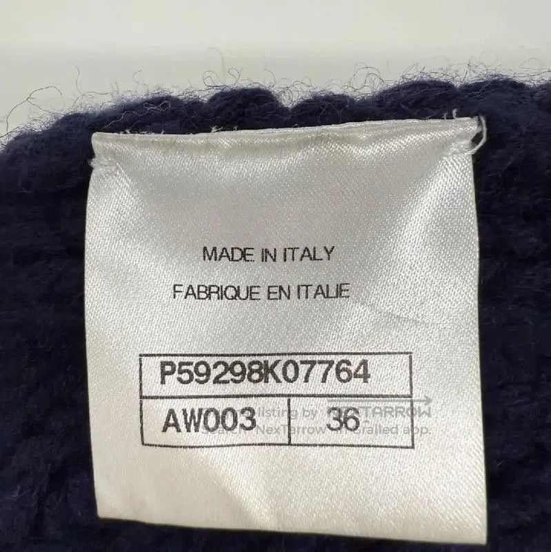 Chanel Cable Knit Wool Sweater in Deep Blue .