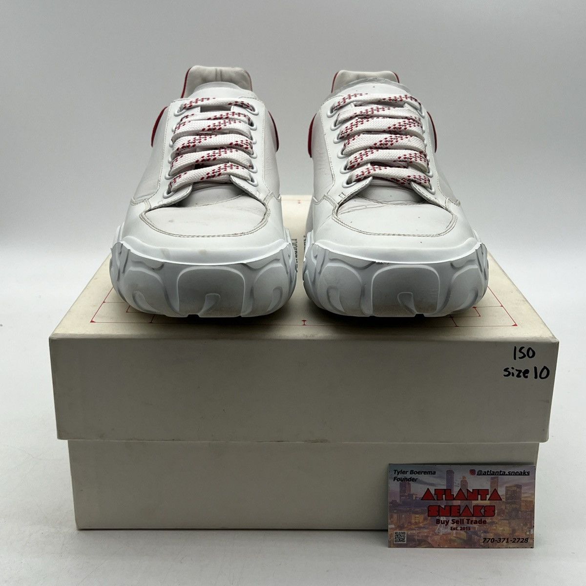 Alexander McQueen Alexander McQueen Oversized Court Trainer White Lust Red Size US 10 / EU 43 - 2 Thumbnail