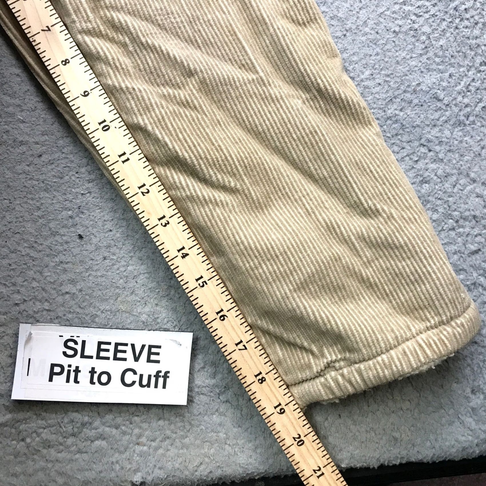 Vintage VINTAGE Outer Edge Corduroy Jacket Hoodie Tan L Womens Large L Zip Full Zip Pockets Sherpa Lined Jacket Coat Shirt Size L / US 10 / IT 46 - 7 Thumbnail