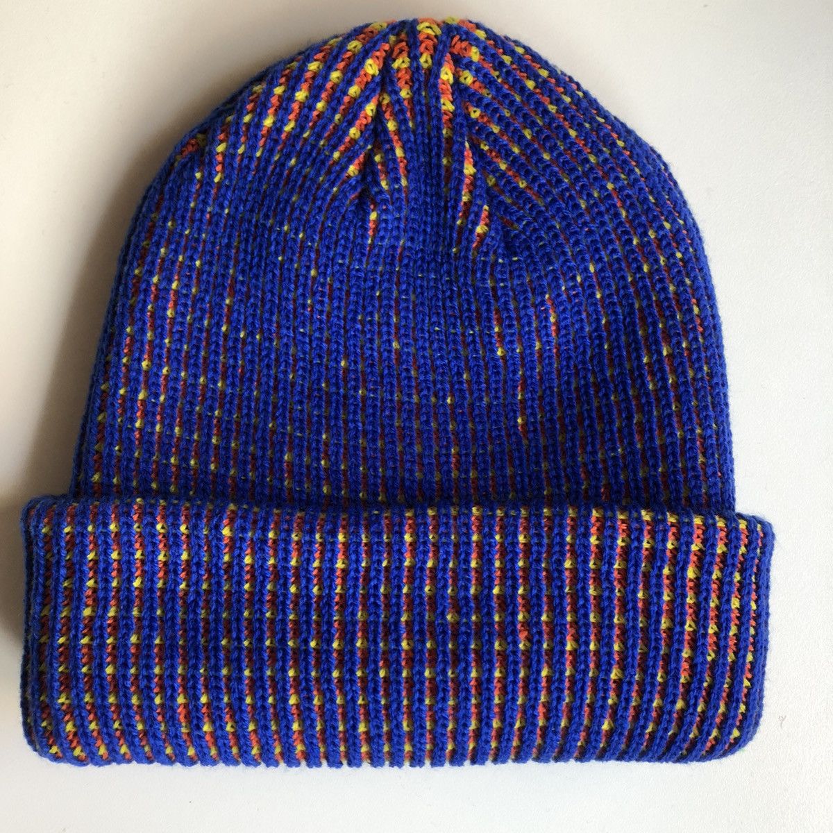 Noah Noah Tri Color Beanie Blue/Orange/Yellow Size ONE SIZE - 4 Thumbnail