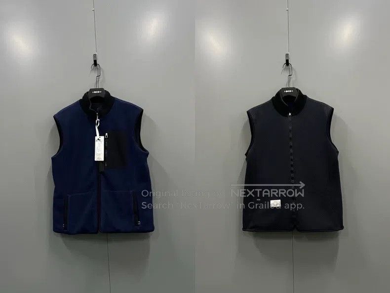 Hermes Hermes Navy blue fleece reversible vest Size US XL / EU 56 / 4 - 1 Thumbnail