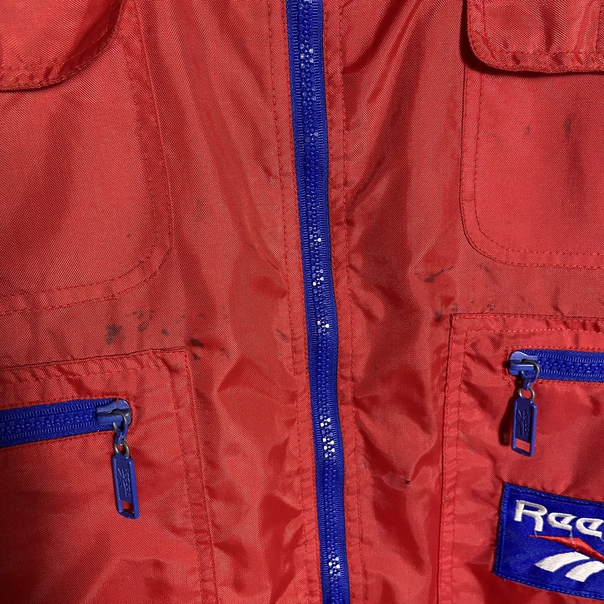 Reebok × Vintage Vintage 90s Reebok Embroidery Logo Pockets Nylon Hoodie Vest Size US L / EU 52-54 / 3 - 10 Thumbnail