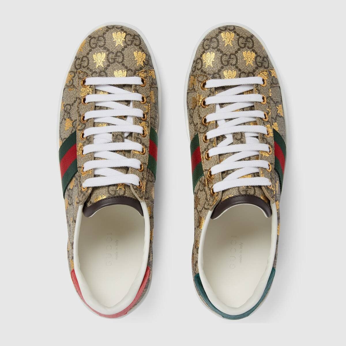 Gucci o1s1wg110425 Women's Gucci Ace Sneakers With Bees Multicolor Size US 4 / IT 34 - 3 Thumbnail
