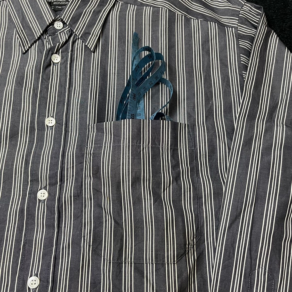 Dior Christian Dior Monsieur Vintage Stripe Button Shirt Size US XL / EU 56 / 4 - 4 Thumbnail