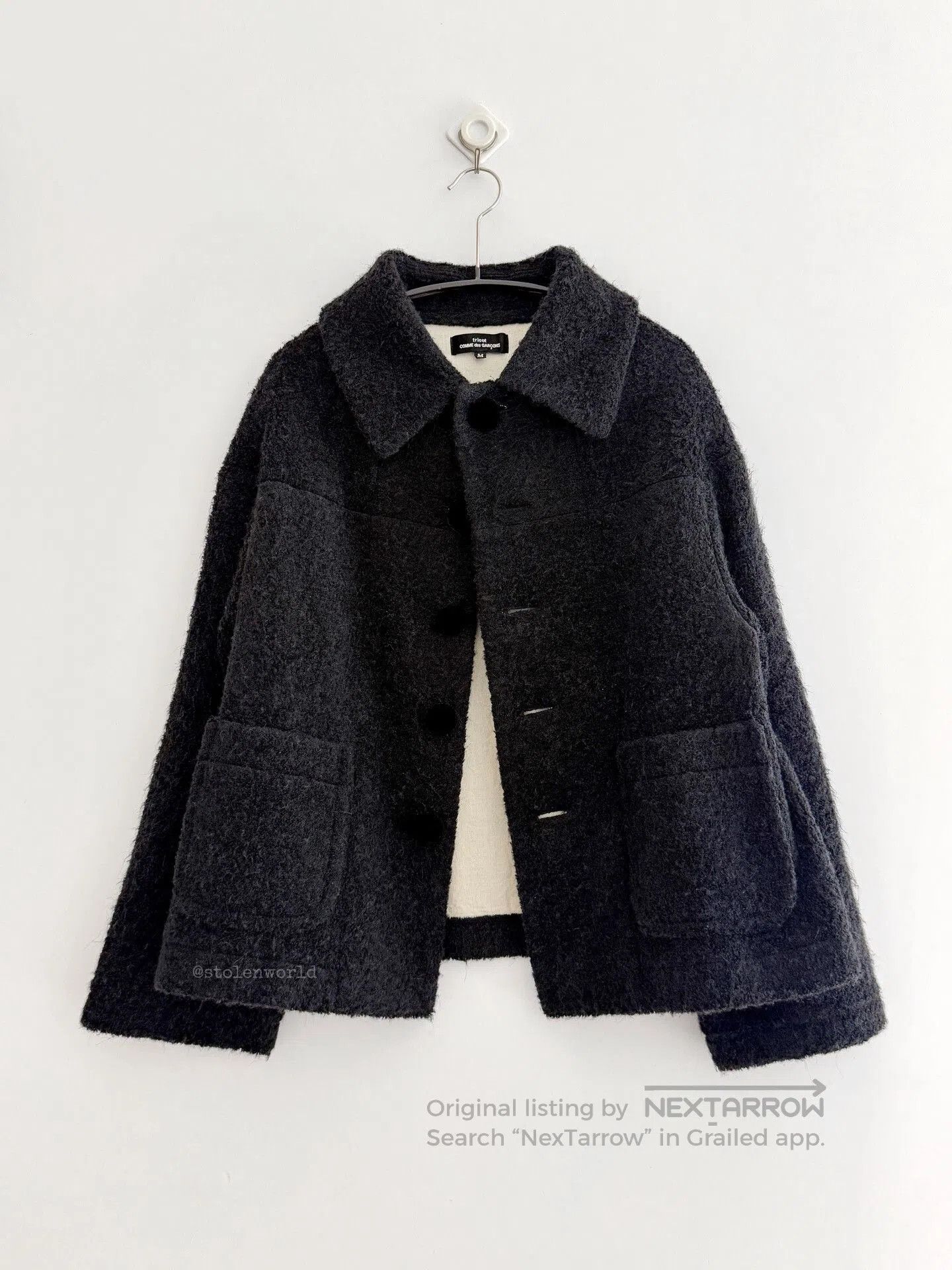 Comme des Garcons Comme des Garçons Black Plush Coat. Size M / US 6-8 / IT 42-44 - 2 Thumbnail