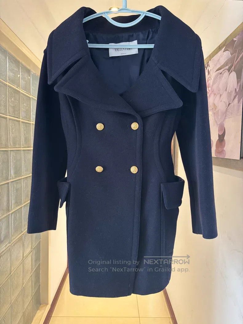 Valentino Valentino Navy wool coat Size XS / US 0-2 / IT 36-38 - 1 Thumbnail