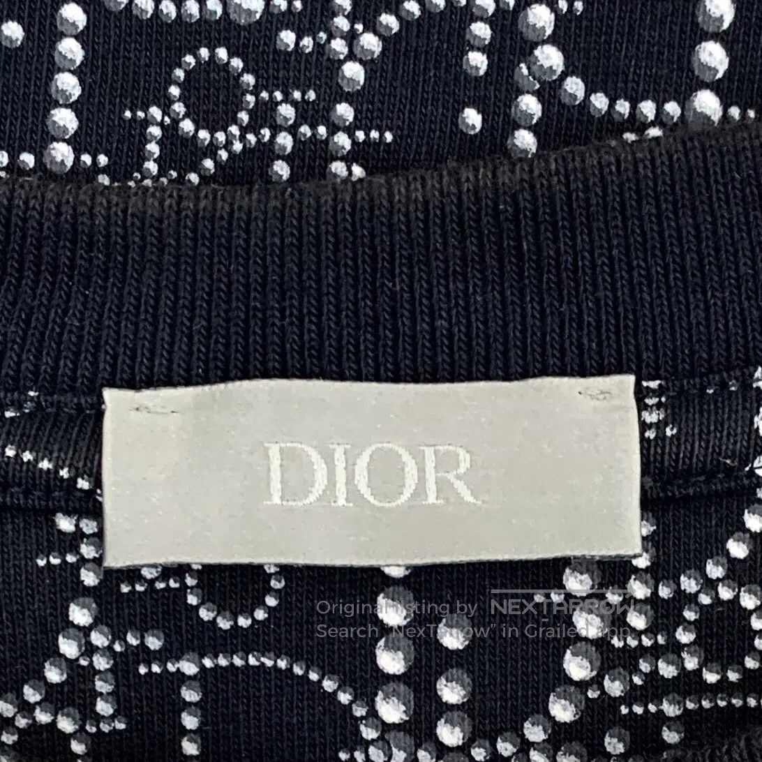 Dior Dior Black Logo Monogram Printed Cotton Crew Neck Short Sl Size US M / EU 48-50 / 2 - 5 Thumbnail