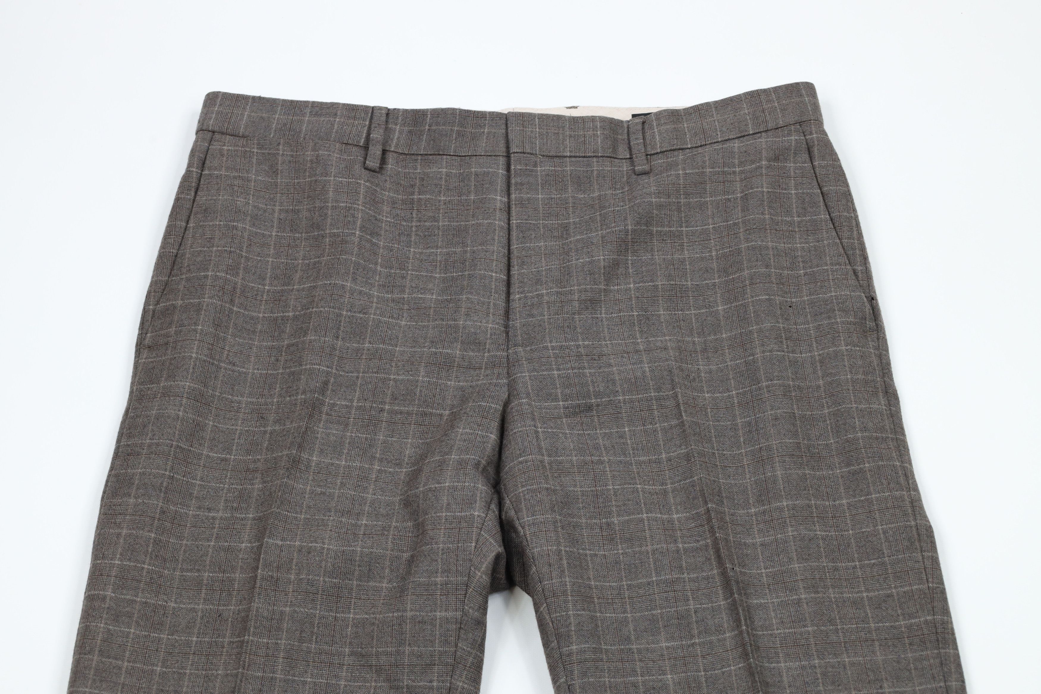 Banana Republic × Vintage Banana Republic Tailored Slim Fit Wool Chino Pants Plaid Size 34 - 2 Thumbnail