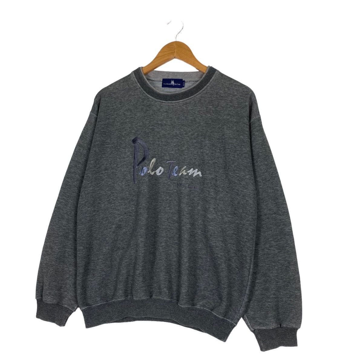 Japanese Brand Vintage 90s Royal Queens Polo Team Big Logo Sweatshirts Size US L / EU 52-54 / 3 - 2 Thumbnail
