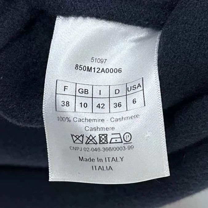 Dior Dior Navy Blue Double-Breasted Cashmere Overcoat 38 Size S / US 4 / IT 40 - 5 Thumbnail