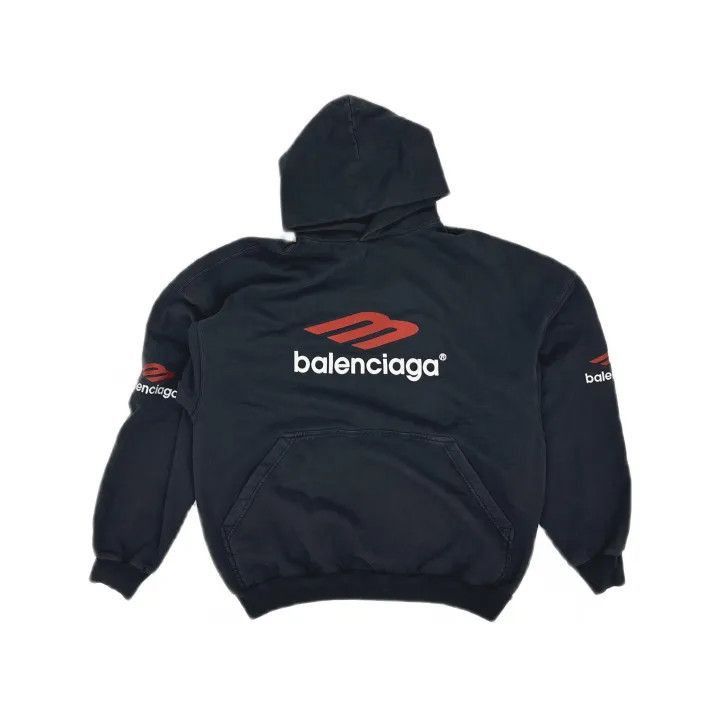 Balenciaga Balenciaga Black Logo Hoodie for Men and Women 0079-2507 Size US M / EU 48-50 / 2 - 2 Thumbnail