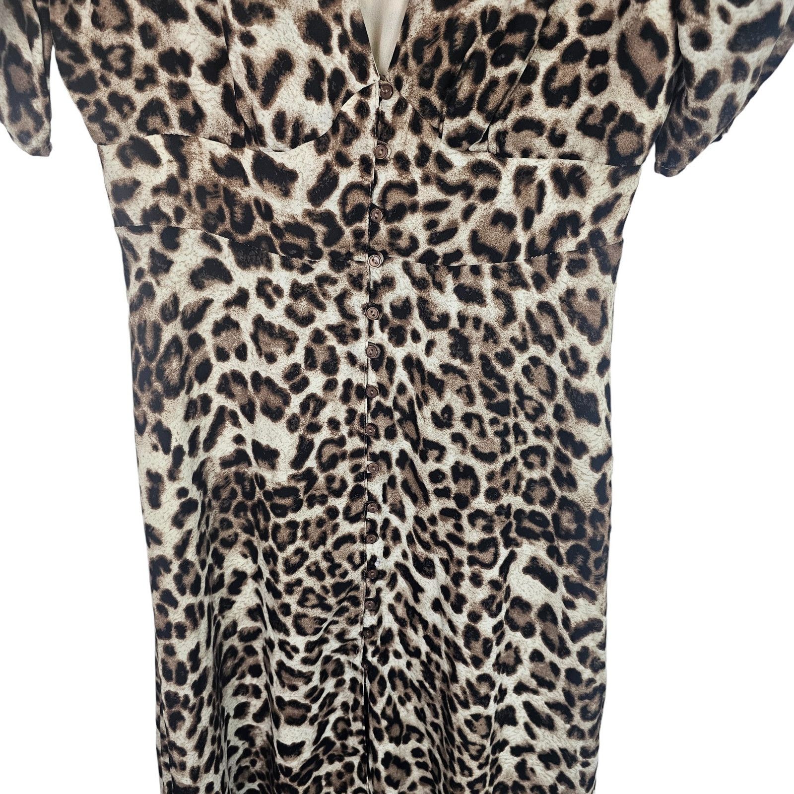 ASTR The Label ASTR The Label Womens Leopard Print Midi Dress Sz M Mob Wife Size M / US 6-8 / IT 42-44 - 4 Thumbnail