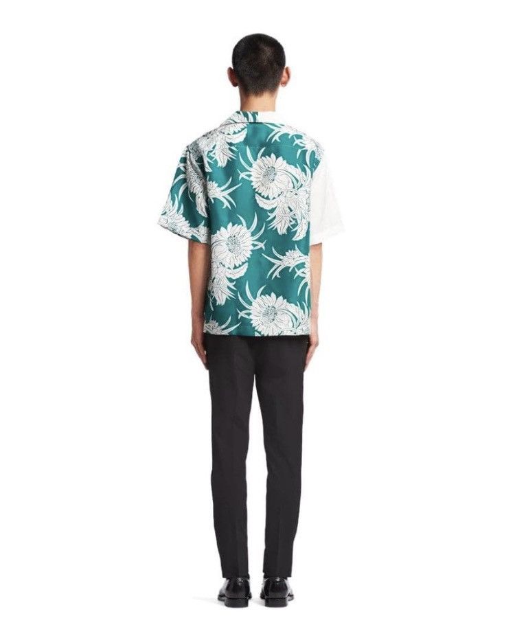 Prada Plada Double Match SS21 Silk Twill Hawaiian Bowling Shirts Size US S / EU 44-46 / 1 - 4 Thumbnail