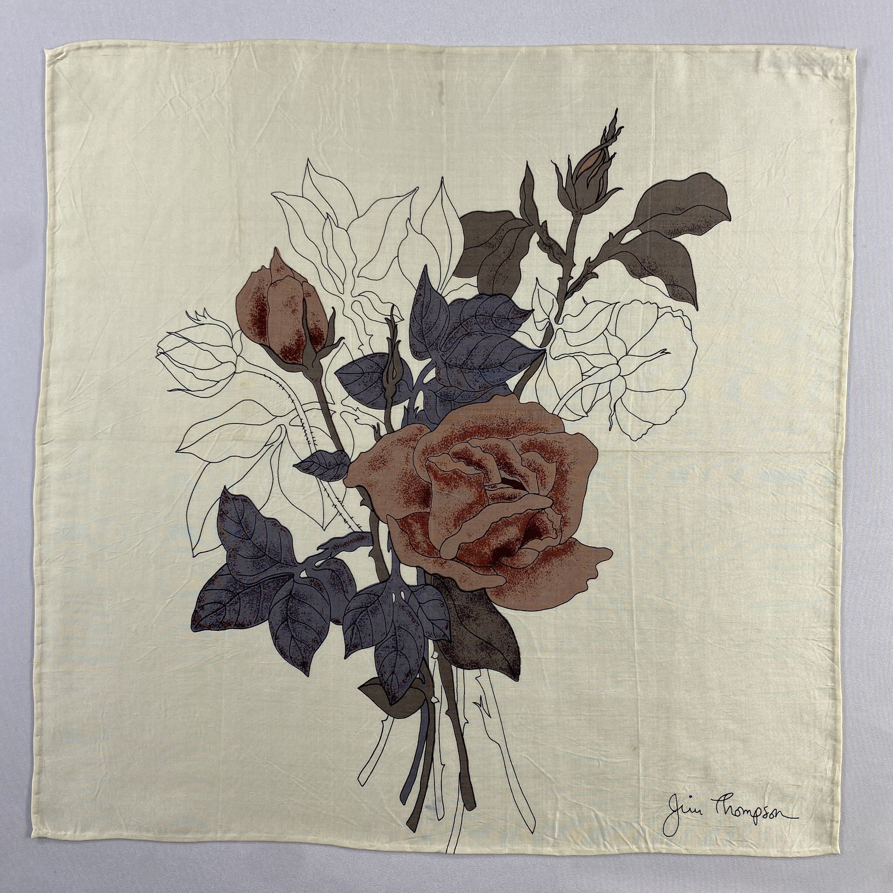 Jim Thompson × Vintage Jim Thompson Bandana/ Handkerchief / Neckerchief-P1305 Size ONE SIZE - 1 Thumbnail
