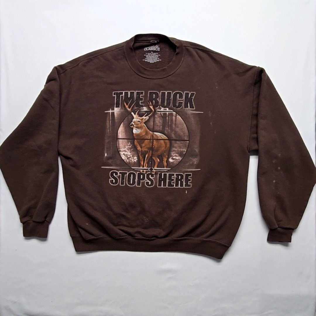 Other Deer Hunting Graphic Sweatshirt Brown Outdoors XL Crewneck Size US XL / EU 56 / 4 - 1 Thumbnail