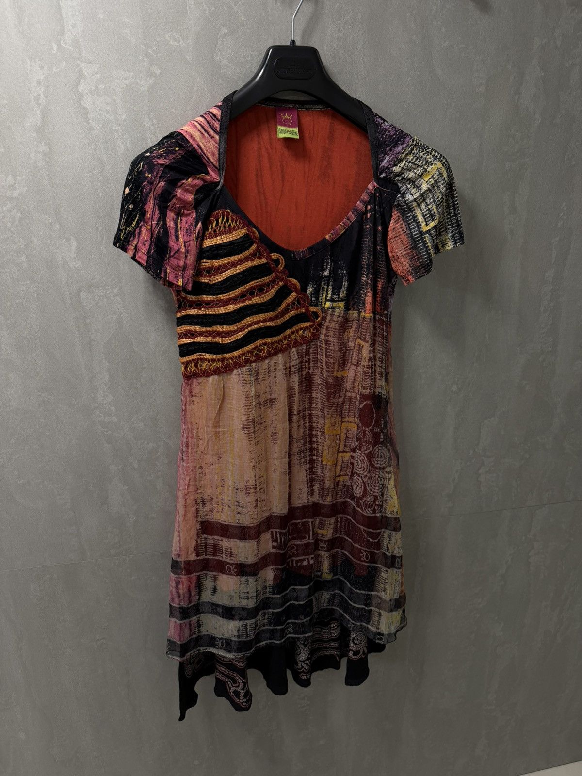 Other SAVE THE QUEEN Dress Bodycon Multicolor Print Shrot Sleeve Size XL / US 12-14 / IT 48-50 - 2 Thumbnail