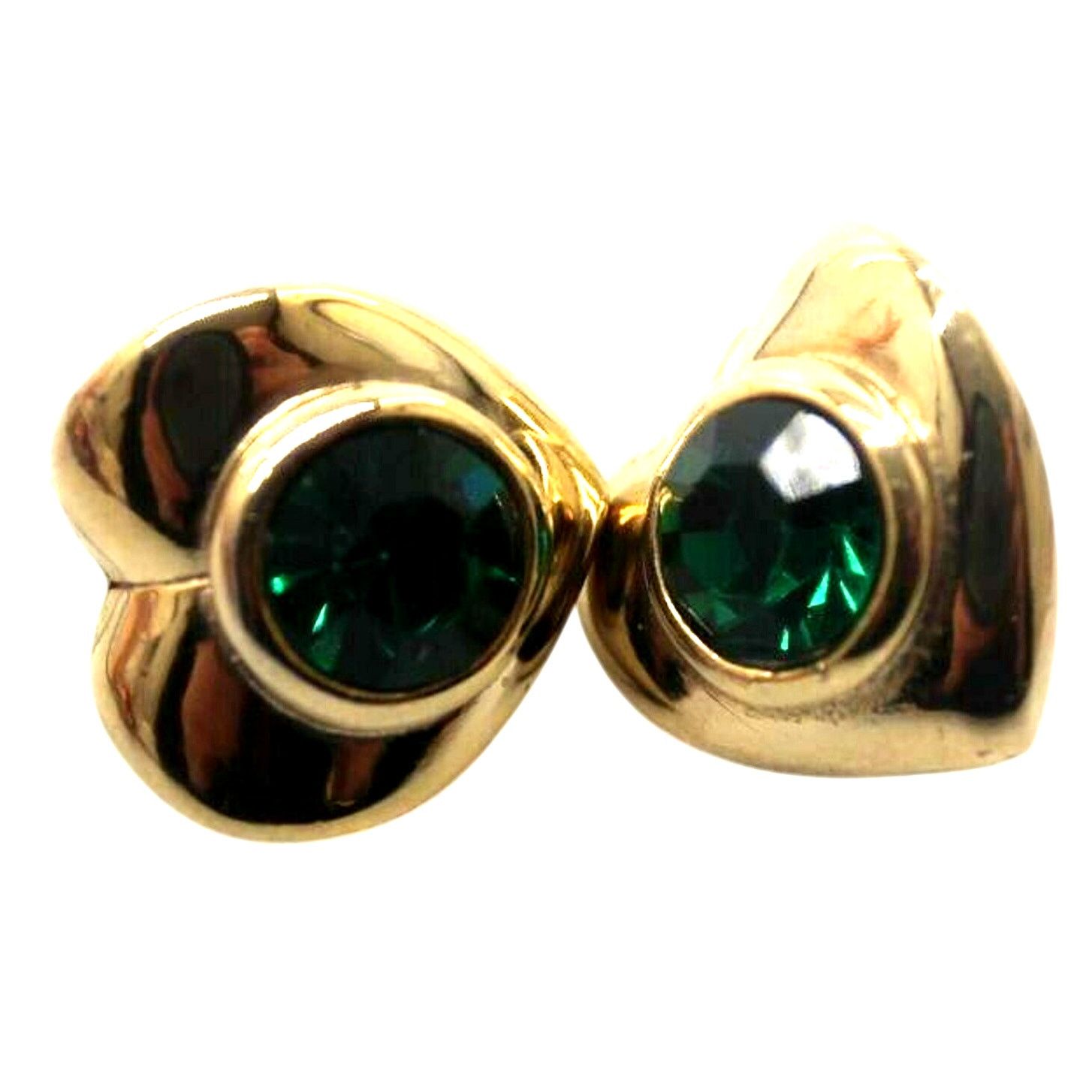 Other Faux Emerald Green Rhinestone Earrings • Bezel Set Size ONE SIZE - 1 Thumbnail