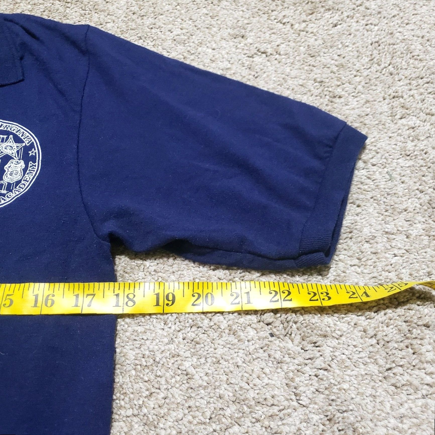 Vintage Central Virginia Criminal Justice Academy Blue Polo Shirt Adult Men's S Small Size US S / EU 44-46 / 1 - 5 Thumbnail
