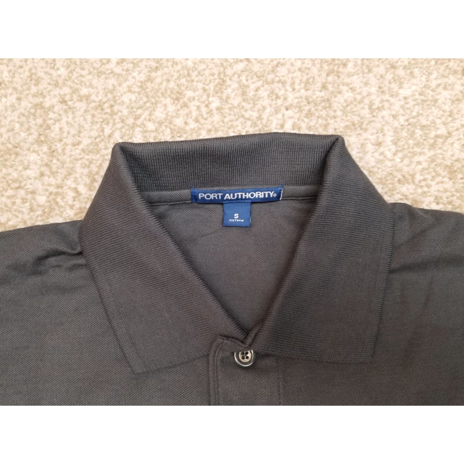 Port Authority Port Authority Polo Shirt Mens S Blue Cotton Tencel Short Sleeve Casual Shirt Size US S / EU 44-46 / 1 - 3 Thumbnail