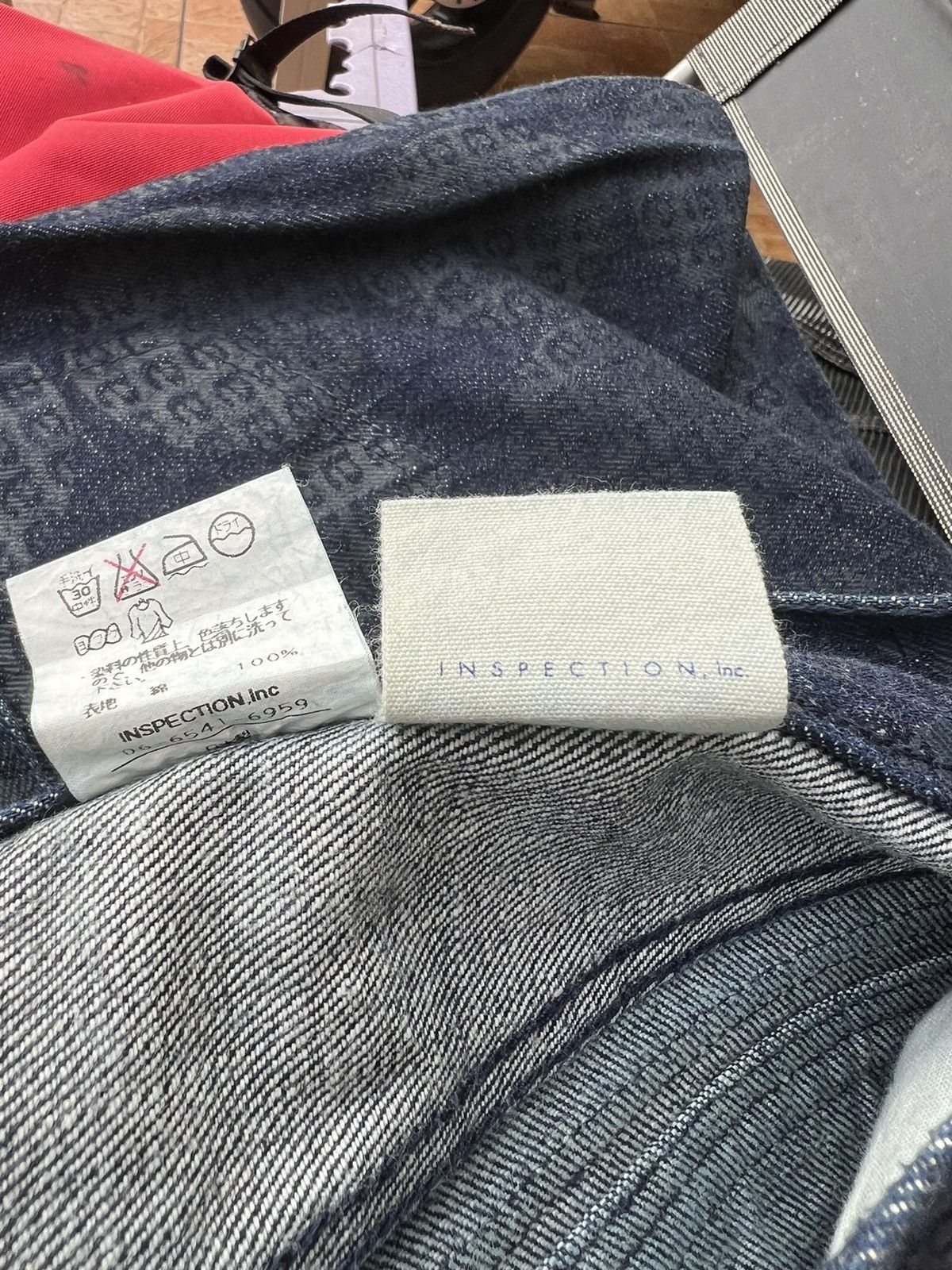 Vintage St. Anton Japan All Print Coated Waxed Denim Bootcut Jeans Size US 30 / EU 46 - 18 Thumbnail